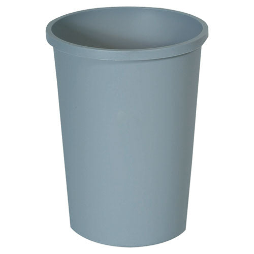 Untouchable Large Plastic Round Waste Receptacle, 11 gal, Plastic, Gray-(RCP2947GRA)