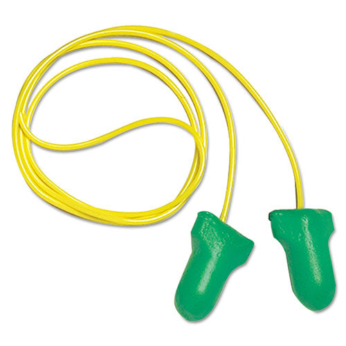 MAXIMUM Lite Single-Use Earplugs, Corded, 30NRR, Green, 100 Pairs-(HOWLPF30)