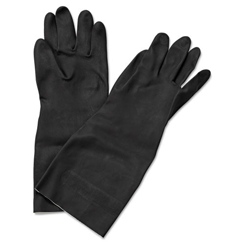 Neoprene Flock-Lined Gloves, Long-Sleeved, 12", Medium, Black, Dozen-(BWK543M)