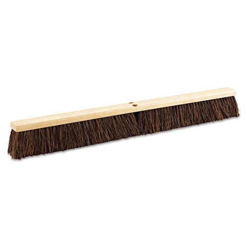Floor Brush Head, 3.25" Brown Palmyra Fiber Bristles, 36" Brush-(BWK20136)