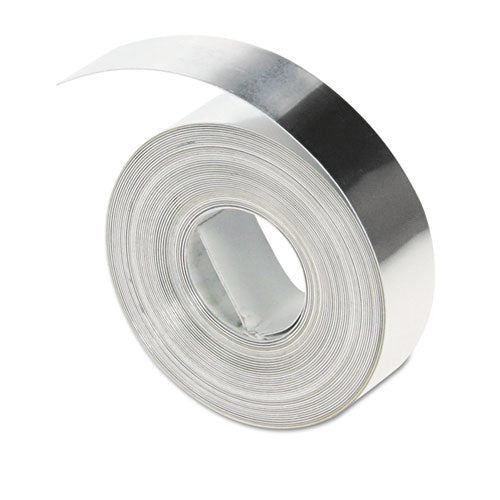 Rhino Metal Label Non-Adhesive Tape, 0.5" x 16 ft, Aluminum-(DYM31000)