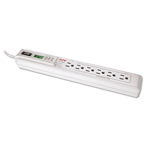 SurgeArrest Surge Protector, 6 AC Outlets, 3 ft, 1,020 J, White-(APWP6GC)