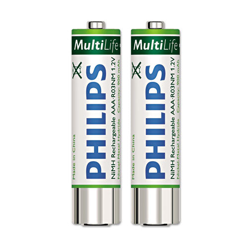 Rechargeable NiMH Batteries, AAA, 2/Pack-(PSPLFH915400)