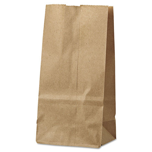 Grocery Paper Bags, 30 lb Capacity, #2, 4.31" x 2.44" x 7.88", Kraft, 500 Bags-(BAGGK2500)
