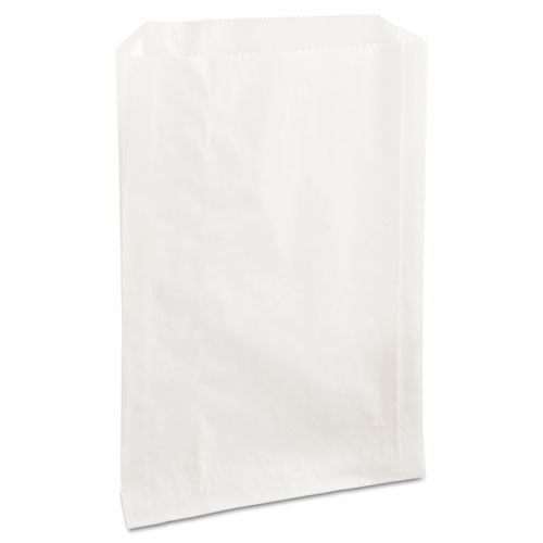 Grease-Resistant Single-Serve Bags, 6.5" x 8", White, 2,000/Carton-(BGC300422)
