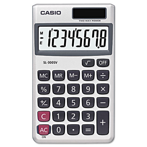 SL-300SV Handheld Calculator, 8-Digit LCD-(CSOSL300SV)