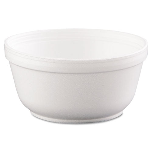 Insulated Foam Bowls, 12 oz, White, 50/Pack, 20 Packs/Carton-(DCC12B32)