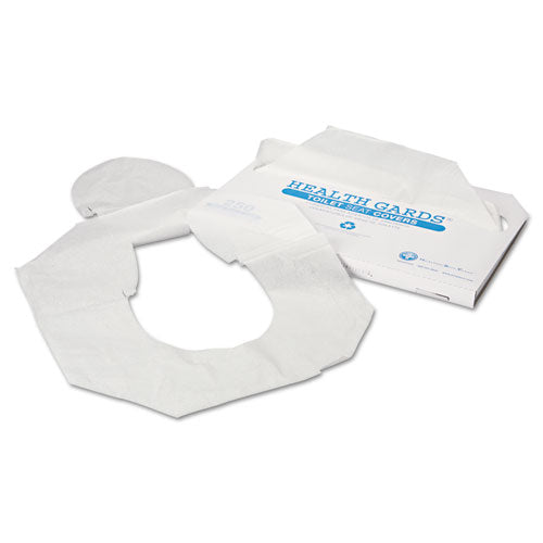 Health Gards Toilet Seat Covers, Half-Fold, 14.25 x 16.5, White, 250/Pack, 4 Packs/Carton-(HOSHG1000)