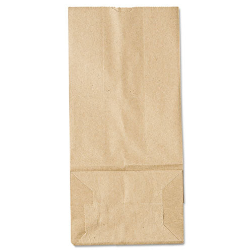 Grocery Paper Bags, 35 lb Capacity, #5, 5.25" x 3.44" x 10.94", Kraft, 500 Bags-(BAGGK5500)