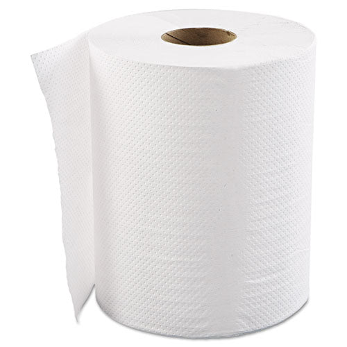 Hardwound Roll Towels, 1-Ply, 8" x 600 ft, White, 12 Rolls/Carton-(GENHWTWHI)
