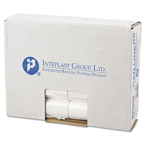 High-Density Commercial Can Liners, 10 gal, 6 microns, 24" x 24", Natural, 1,000/Carton-(IBSEC242406N)