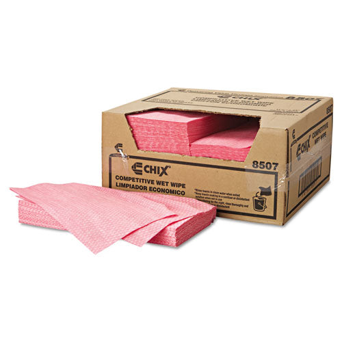 Wet Wipes, 11.5 x 24, White/Pink, 200/Carton-(CHI8507)