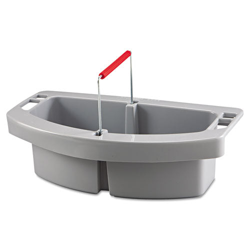 Maid Caddy, Two Compartments, 16 x 9 x 5, Gray-(RCP2649GRA)