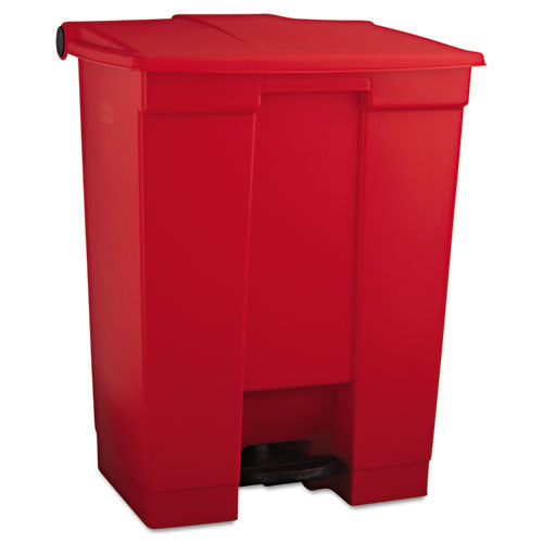 Indoor Utility Step-On Waste Container, 18 gal, Plastic, Red-(RCP614500RED)