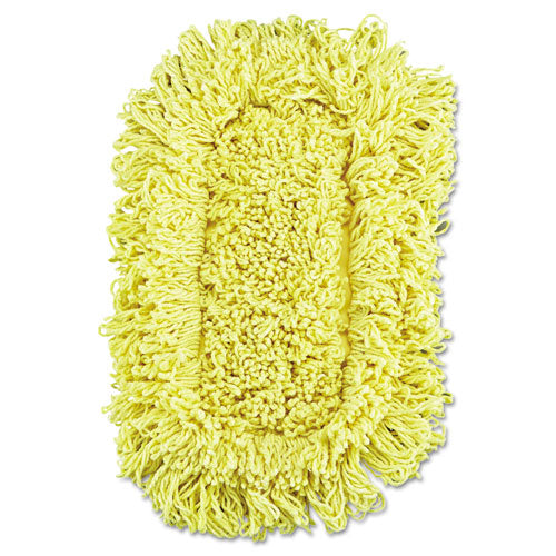 Trapper Looped-End Dust Mop Head, 12 x 5, Yellow, 12/Carton-(RCPJ15112CT)