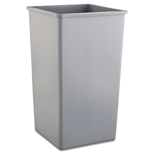 Untouchable Square Waste Receptacle, 50 gal, Plastic, Gray-(RCP3959GRA)