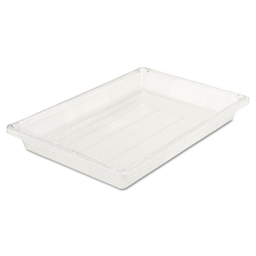 Food/Tote Boxes, 5 gal, 26 x 18 x 3.5, Clear, Plastic-(RCP3306CLE)