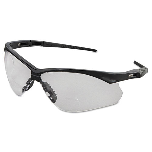 V60 Nemesis Rx Reader Safety Glasses, Black Frame, Clear Lens, +2.0 Diopter Strength-(KCC28624)