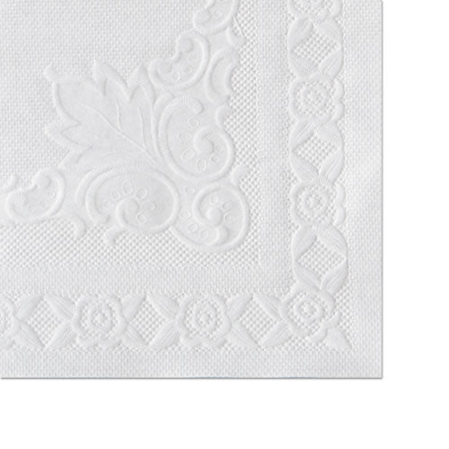 Classic Embossed Straight Edge Placemats, 10 x 14, White, 1,000/Carton-(HFM601SE1014)