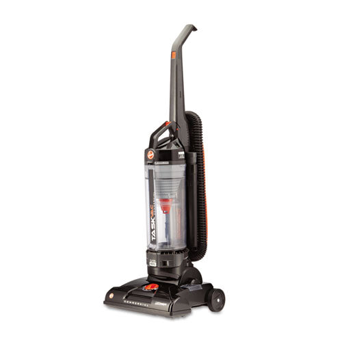 Task Vac Bagless Lightweight Upright Vacuum, 14" Cleaning Path, Black-(HVRCH53010)