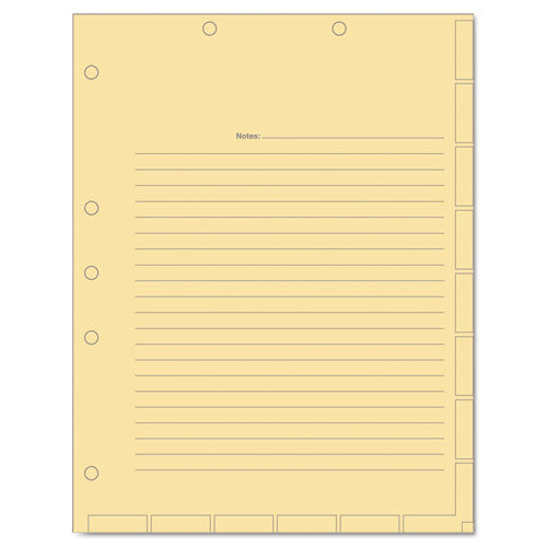 Medical Chart Index Divider Sheets, Untabbed, 11 x 8.5, Manila, 400/Box-(TAB54519)