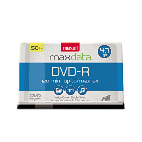 DVD-R Recordable Disc, 4.7 GB, 16x, Spindle, Gold, 50/Pack-(MAX638011)