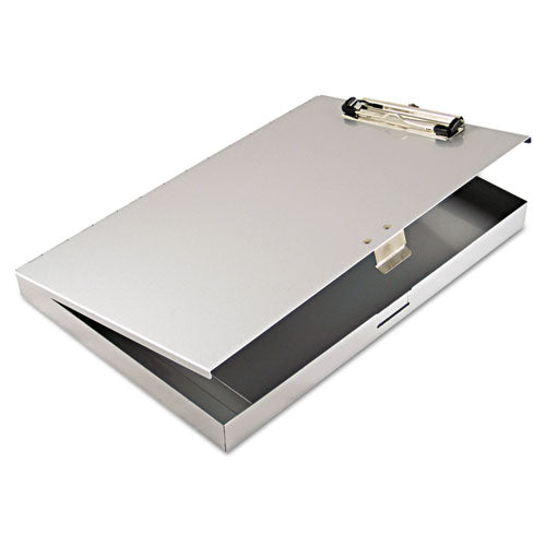 Tuffwriter Recycled Aluminum Storage Clipboard, 0.5" Clip Capacity, Holds 8.5 x 11 Sheets, Silver-(SAU45300)