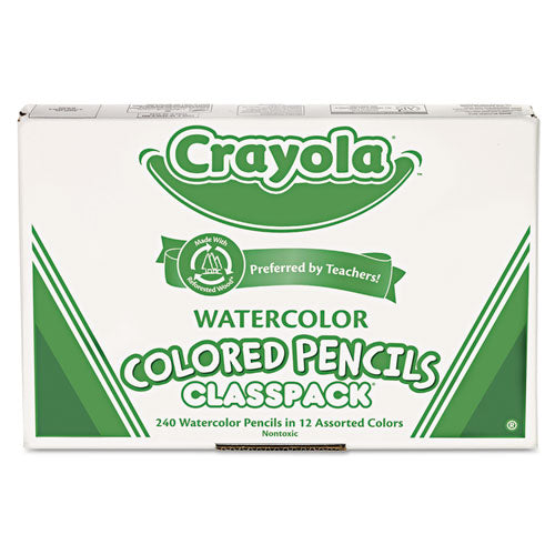 Watercolor Pencil Classpack Set, 3.3 mm, 2B (#1), Assorted Lead/Barrel Colors, 240/Pack-(CYO684240)
