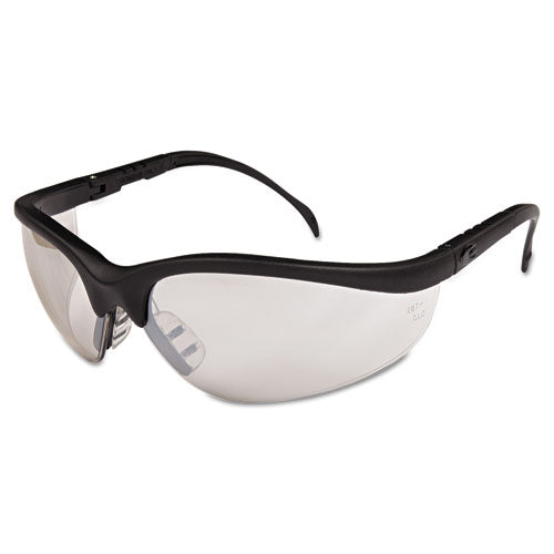 Klondike Safety Glasses, Black Matte Frame, Clear Mirror Lens, 12/Box-(CRWKD119BX)