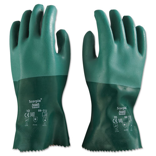 Scorpio Neoprene Gloves, Green, Size 10-(ANS835210PR)