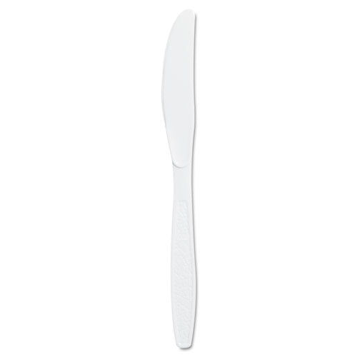 Guildware Extra Heavyweight Plastic Cutlery, Knives, White, 100/Box-(SCCGBX6KW0007BX)