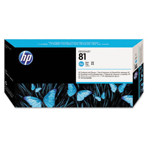 HP 81, (C4951A) Cyan Printhead and Cleaner-(HEWC4951A)