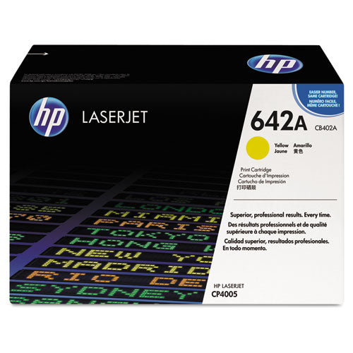 HP 642A, (CB402A) Yellow Original LaserJet Toner Cartridge-(HEWCB402A)