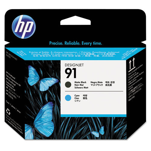 HP 91, (C9460A) Cyan/Matte Black Printhead-(HEWC9460A)