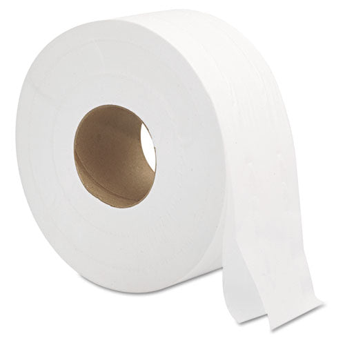 Jumbo Roll Bath Tissue, Septic Safe, 2-Ply, White, 3.3" x 700 ft, 12/Carton-(GEN9JUMBOB)
