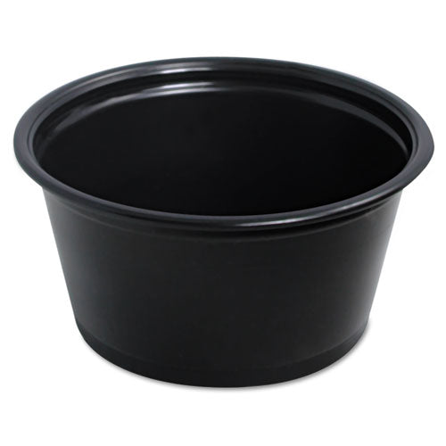 Conex Complements Portion/Medicine Cups, 2 oz, Black, 125/Bag, 20 Bags/Carton-(DCC200PCBLK)