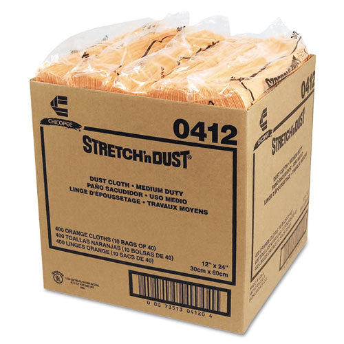 Stretch n Dust Cloths, 11 5/8 x 24, Yellow, 40 Cloths/Pack, 10 Packs/Carton-(CHI0412)