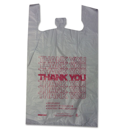 Thank You High-Density Shopping Bags, 18" x 30", White, 500/Carton-(BPC18830THYOU)