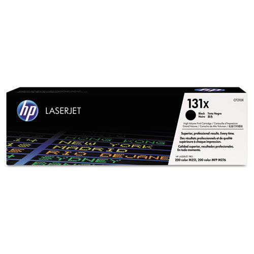 HP 131X, (CF210X) High-Yield Black Original LaserJet Toner Cartridge-(HEWCF210X)