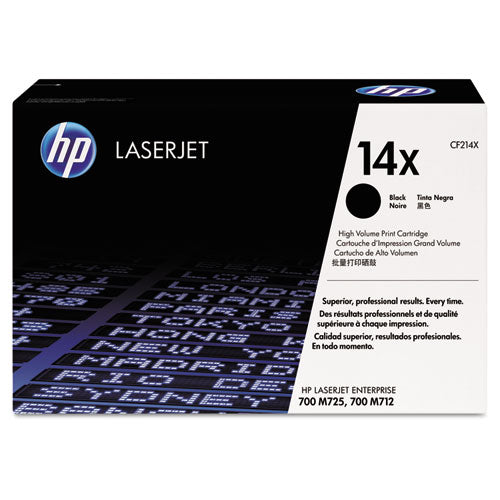 HP 14X, (CF214X) High-Yield Black Original LaserJet Toner Cartridge-(HEWCF214X)