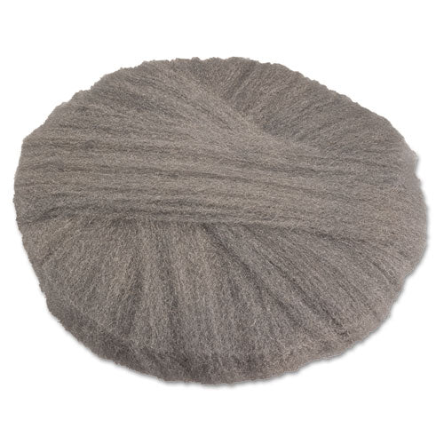 Radial Steel Wool Pads, Grade 3: Cleaning and Polishing, 20" Diameter, Gray, 12/Carton-(GMA120203)