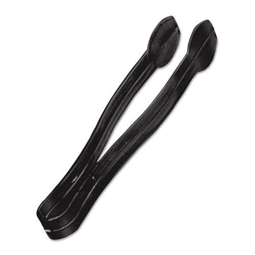 Plastic Tongs, 9 Inches, Black, 48/Case-(WNAA7TSBL)