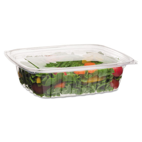 Renewable and Compostable Rectangular Deli Containers, 48 oz, 8 x 6 x 2, Clear, Plastic, 50/Pack, 4 Packs/Carton-(ECOEPRC48)