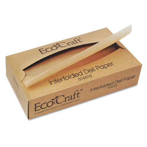 EcoCraft Interfolded Soy Wax Deli Sheets, 10 x 10.75, 500/Box, 12 Boxes/Carton-(BGC016010)