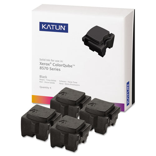 Compatible 108R00930 High-Yield Solid Ink Stick, 8,600 Page-Yield, Black, 4/Box-(KAT39403)