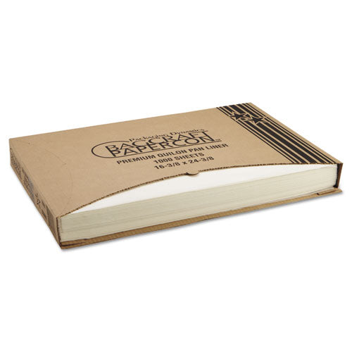 Grease-Proof Quilon Pan Liners, 16.38 x 24.38, White, 1,000 Sheets/Carton-(BGC030001)