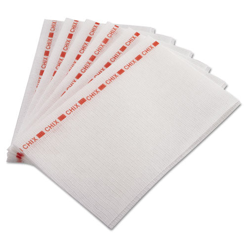 Food Service Towels, 13 x 21, Red/White, 150/Carton-(CHI8242)