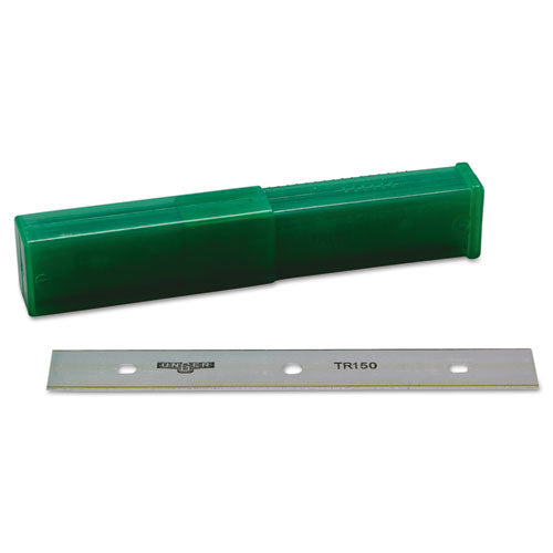 ErgoTec Glass Scraper Replacement Blades, 6" Double-Edge, 25/Pack-(UNGTR15)