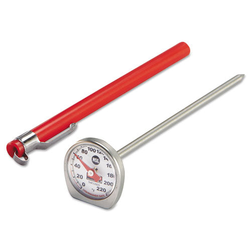 Dishwasher-Safe Industrial-Grade Analog Pocket Thermometer, 0F to 220F-(PELTHP220DS)