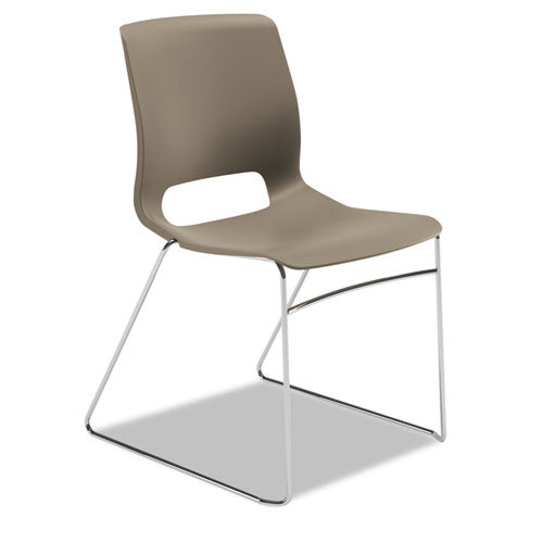 Motivate High-Density Stacking Chair, Supports 300 lb, 17.75" Seat Height, Shadow Seat, Shadow Back, Chrome Base, 4/Carton-(HONMS101SD)